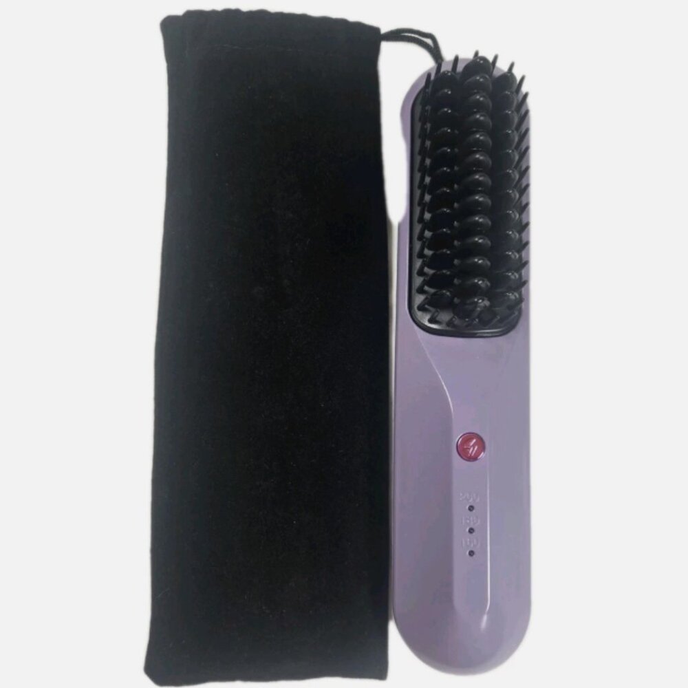 Hair Straightening Brush Portable Cordless Mini Travel Compact Straightener Comb